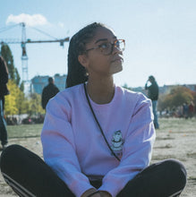 Load image into Gallery viewer, May Demangeot wearing a Jonn Designs sweatshirt