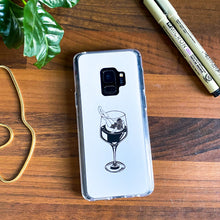 Load image into Gallery viewer, Woman in a glass of wine printed on a samsung phone case